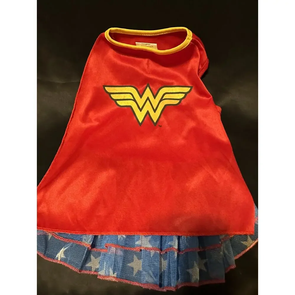 Wonder Women DC Comics Pet Halloween Puppy Dog Costume T-Shirt/Hoodie Size Large